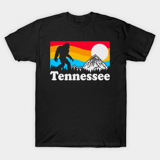 Tennessee Bigfoot, Funny Sasquatch Yeti Yowi Cryptid Science Fiction Smokey Mountains T-Shirt by ThatVibe